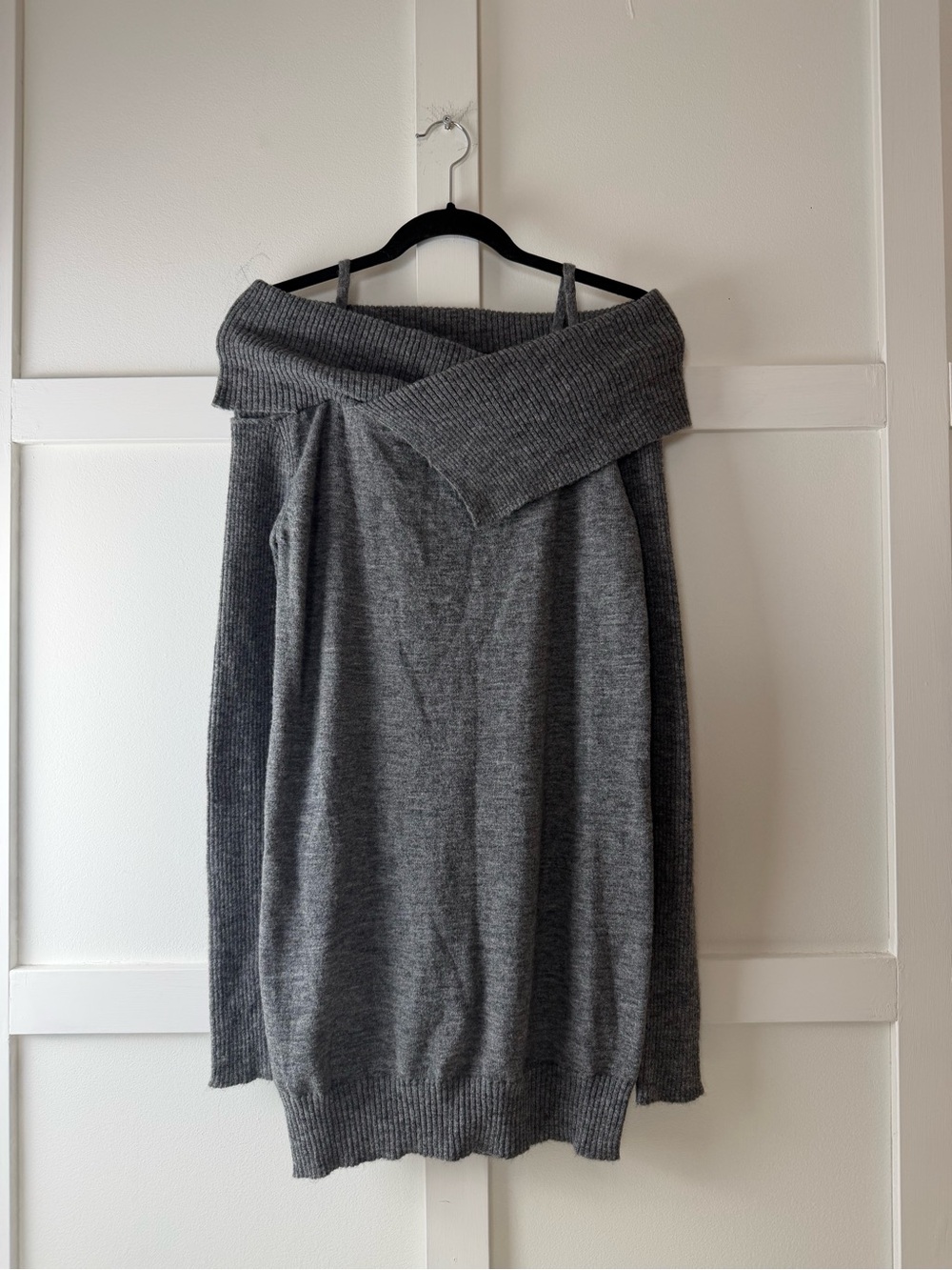 Pinko Alpaca Blend Off-Shoulder Sweater Dress XS Made in Italy